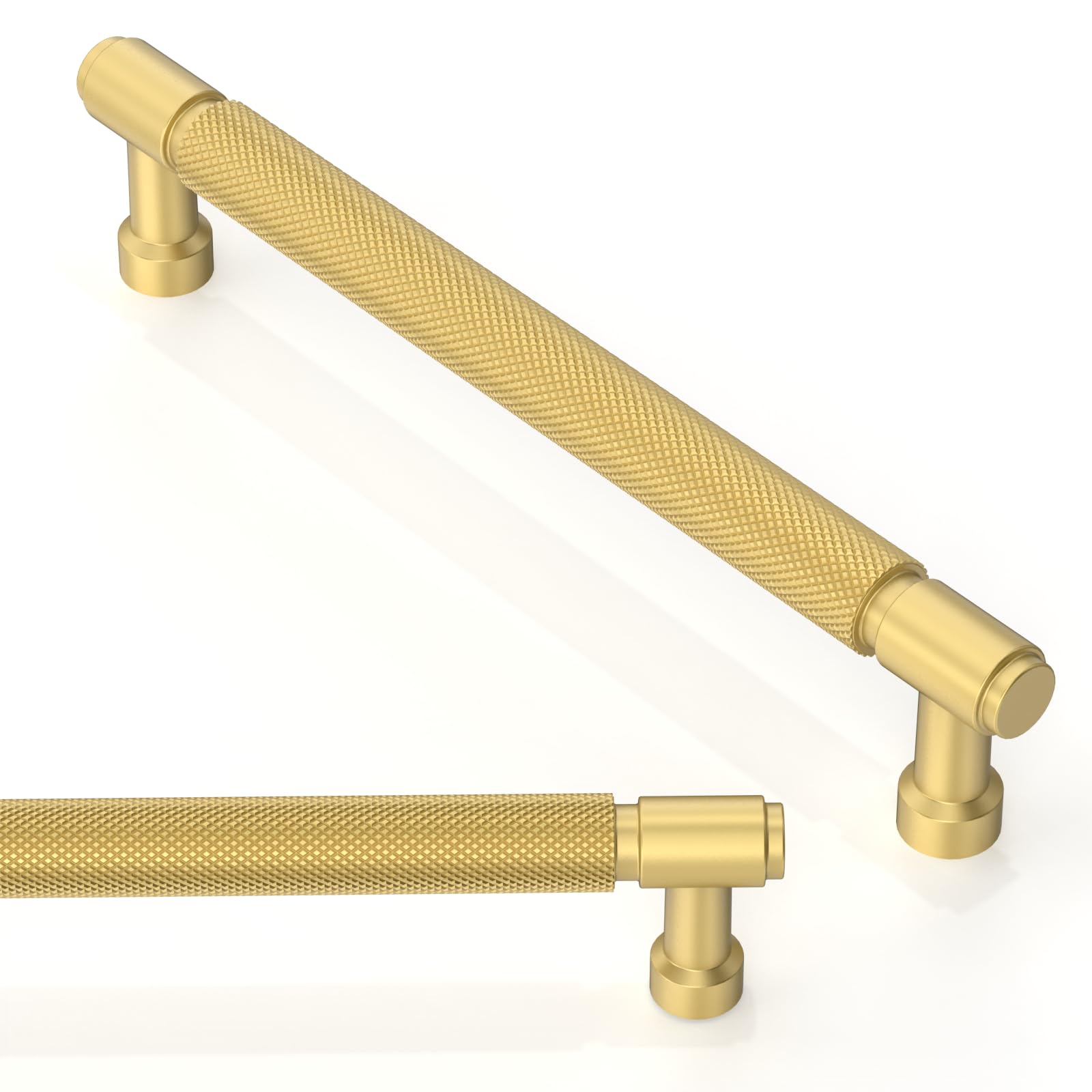 Asimerdeco 10 Pack Brushed Gold Cabinet Pulls 6.3 Inch(160mm) Kitchen Cupboard Handles Cabinet Hardware Drawer Pulls