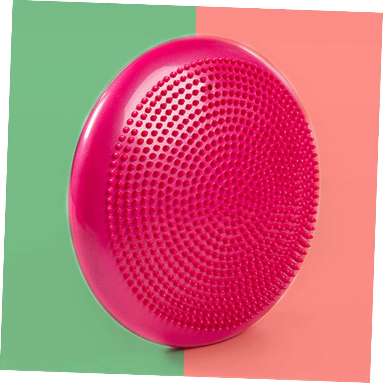 Toyvian Cuscino Gonfiabile Pvc per Equilibrio e Stabilità Pompa a Mano, Pad Spesso Ergonomico per Yoga Pilates e Fitness in Casa, Adatto a Ragazzo Ragazza Colore Casuale