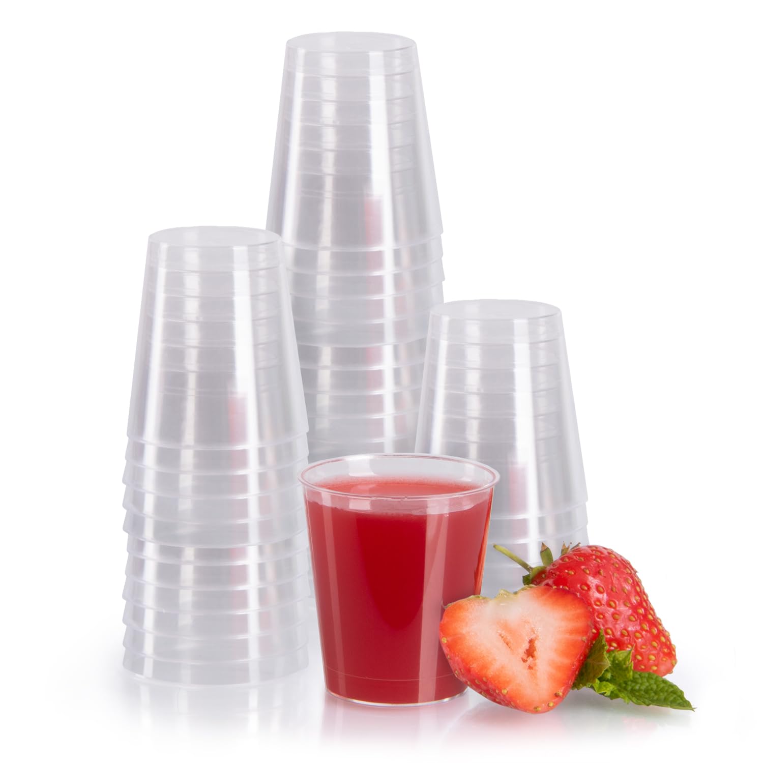 Blumtal Vasos chupito plastico duro transparente - 1000 pcs incluye carton - Vasitos aperitivos plastico 2 Cl - Vasos de chupito ideal para fiestas