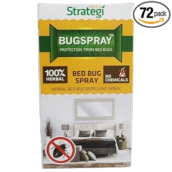 Herbal Strategi  BugSpray Bed Bug Repellent | Room Spray | Completely Herbal | Bed Bug Repellent Spray | Made with Lemongrass, Cedarwood & Neem| Eco-friendly & Biodegradable | Irritant-Free, Chemical-Free |Baby-Safe, Skin-Safe, Plant-Safe | 100mL