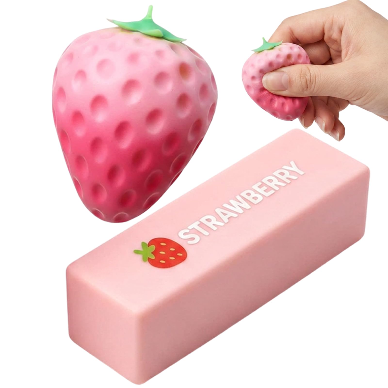 2 PCS Strawberry Squishy, Giant Strawberry Squishy, Jumbo Butter, Desk Decoration, Party Favors, Birthday Gifts