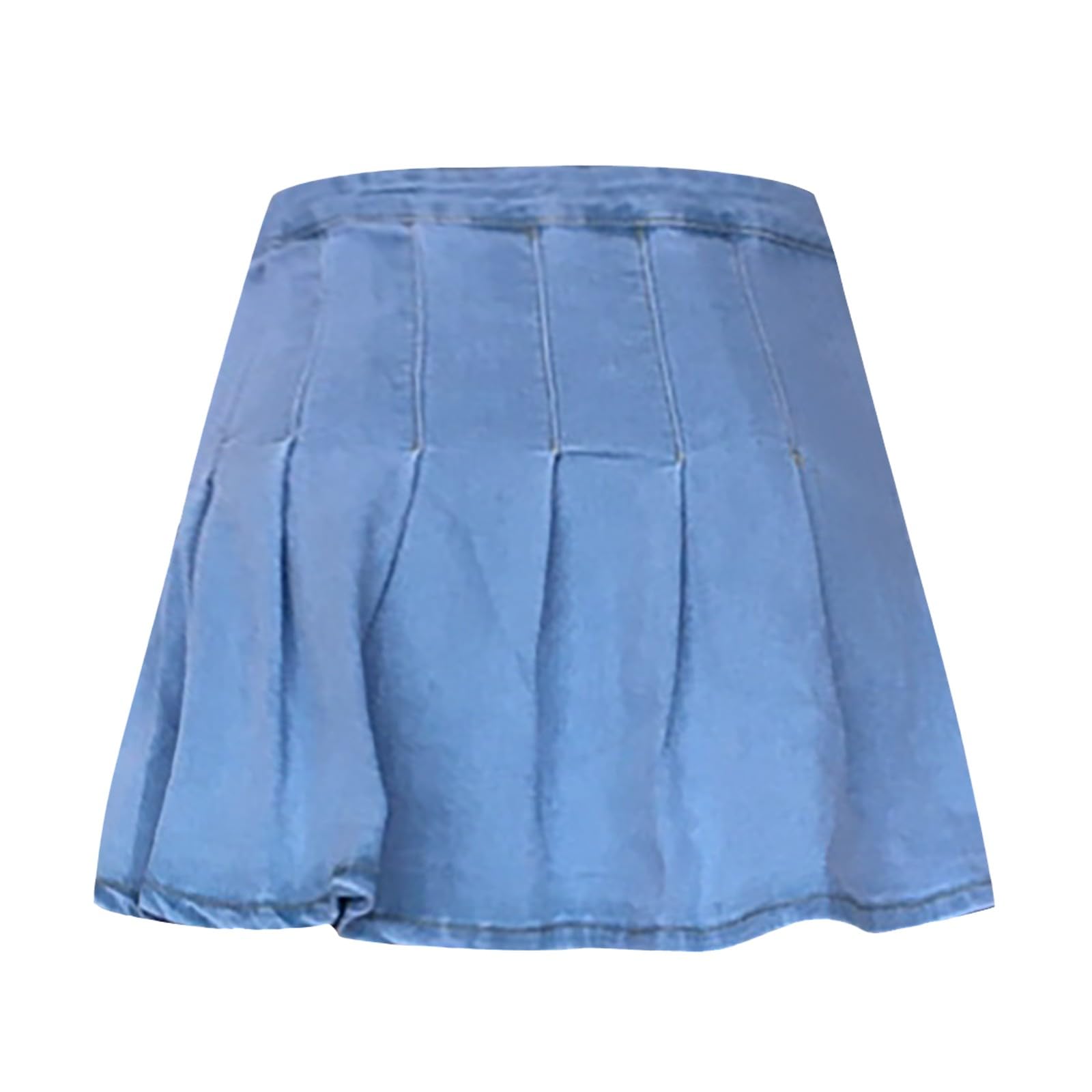 Falda De Mujer 2026 Elegante Falda Vaquera Corta Para Mujer Con Pliegues Para Ocio Casual Elegante Faldas Blancas De Verano