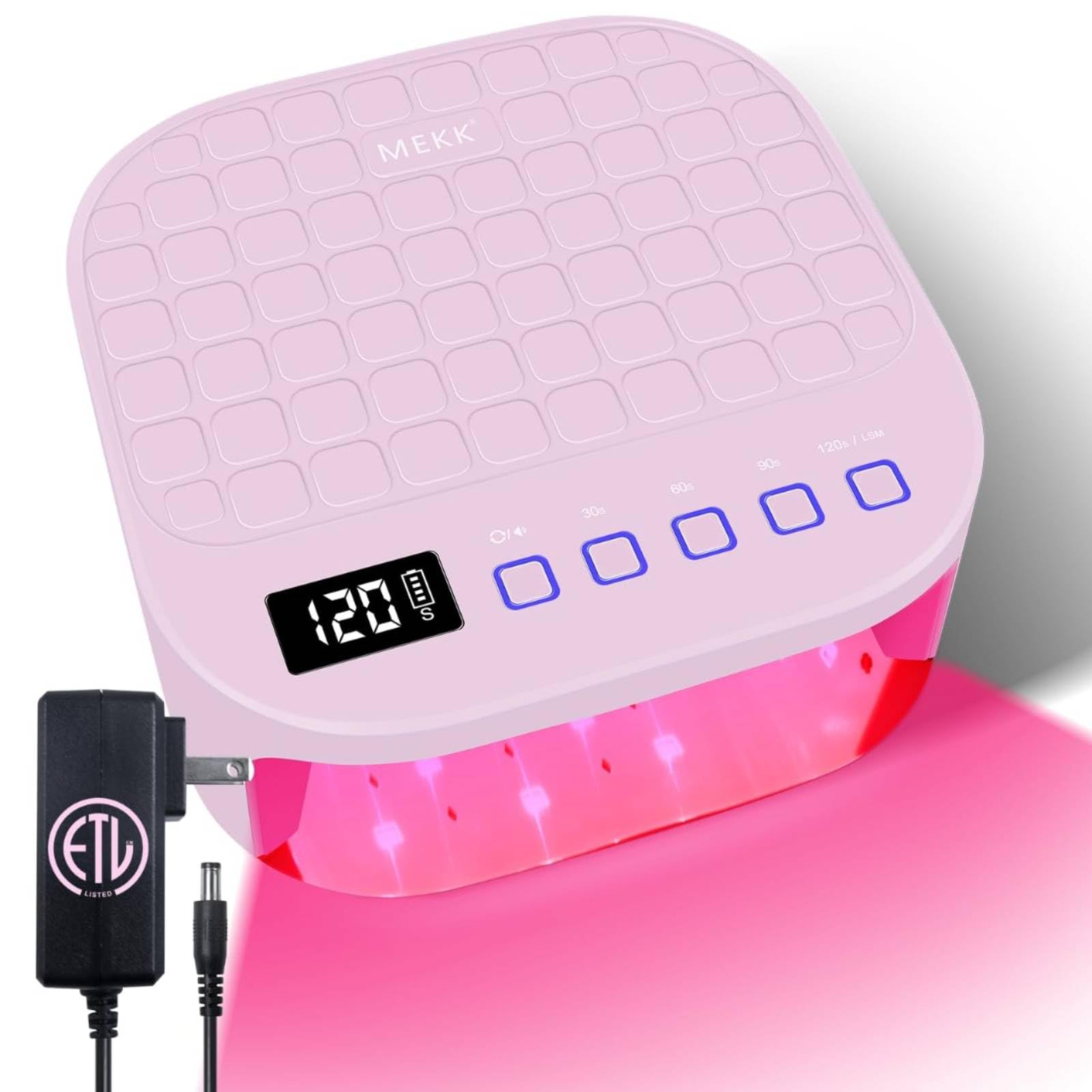 MEKK 54W Cordless UV LED Nail Lamp with Red Light and Auto Sensor