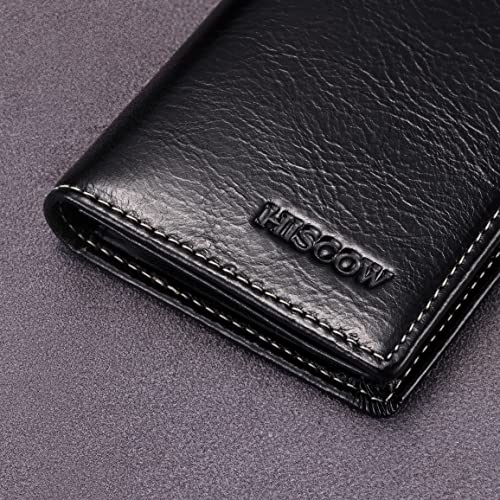 Image of HISCOW Business Card Holder with Large Compartment - Full Grain Leather