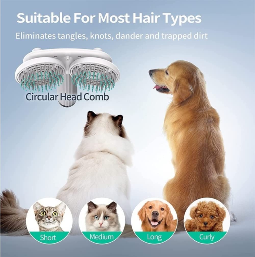 Capelli per Animali Domestici Deshedding Pettine Skin-Friendly Grooming Brush Soothing Massage Pennello per Animali Domestici per Cani E Gatti Ioni Negativi