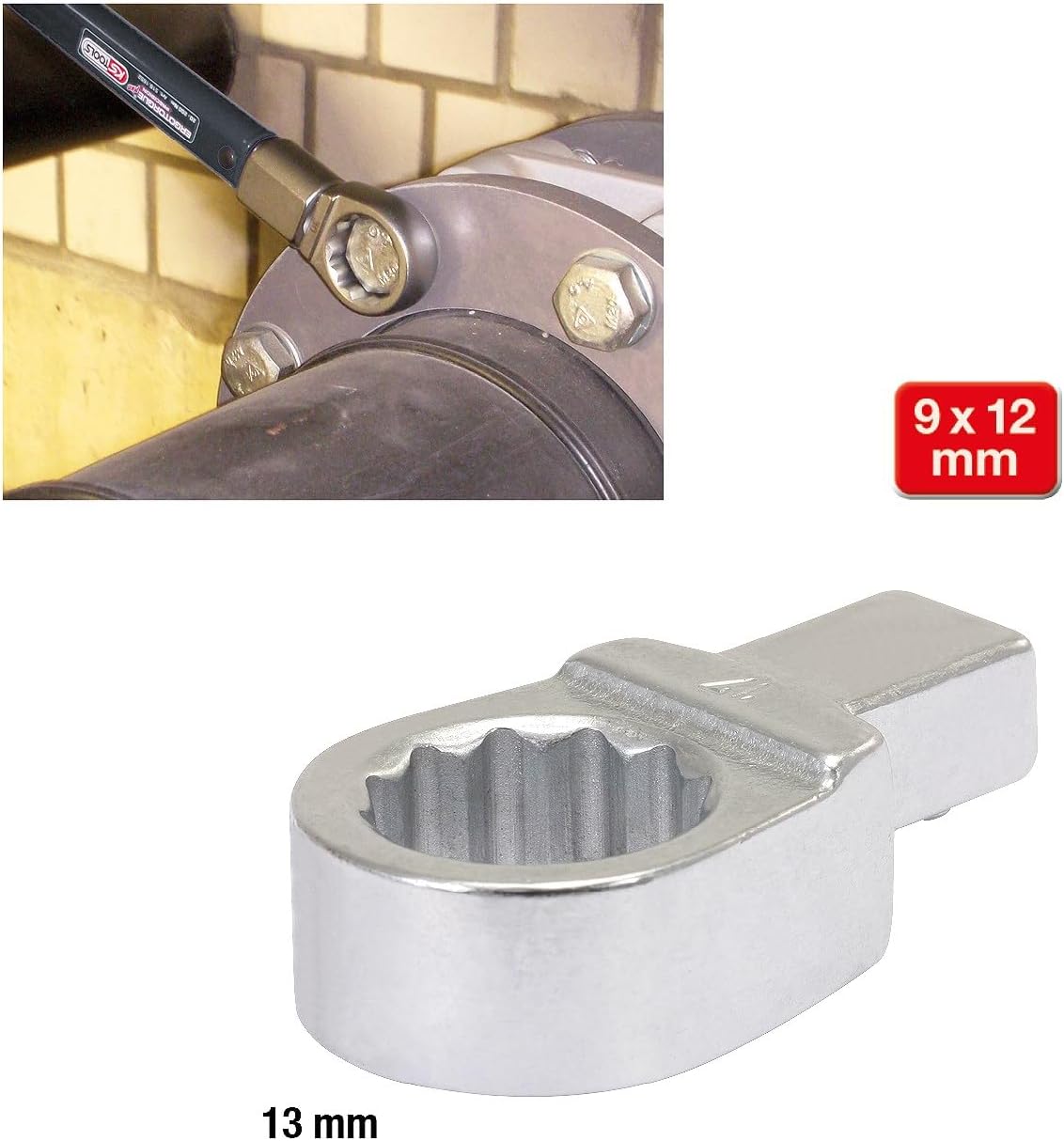 9x12mm Push fit ring spanner (box wrench), 13mm