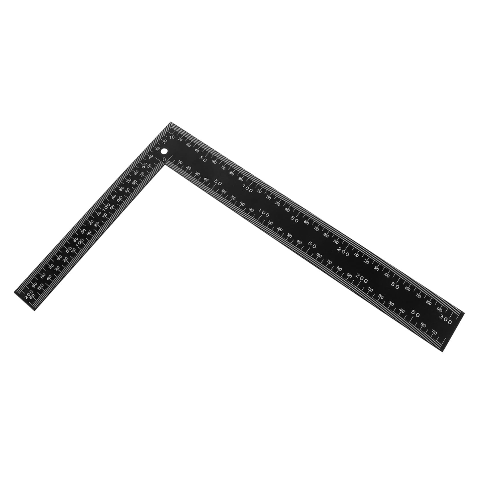 Housoutil Leather Square Ruler Black Steel for Woodworkers Carpenters and Drafting Compact Size