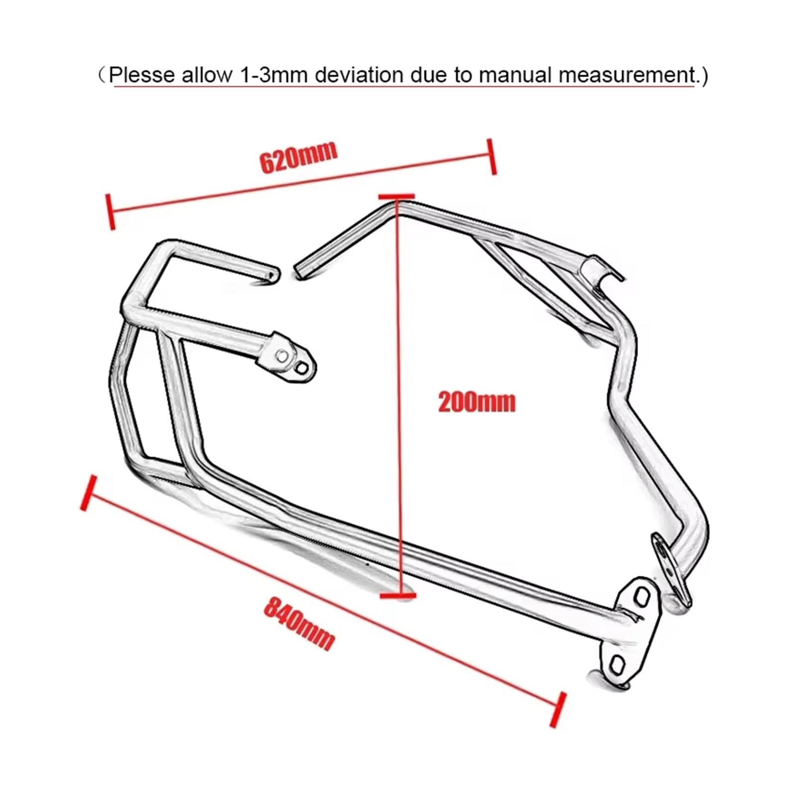 Paramotore Tubolare Per Benelli Per TRK502 Per TRK502X Per BJ500GS 2021 2022 2023 Paraurti Per Protezione Motore Moto Barra Protezione Telaio Gabbia Acrobatica Motorcycle motore Paraurti
