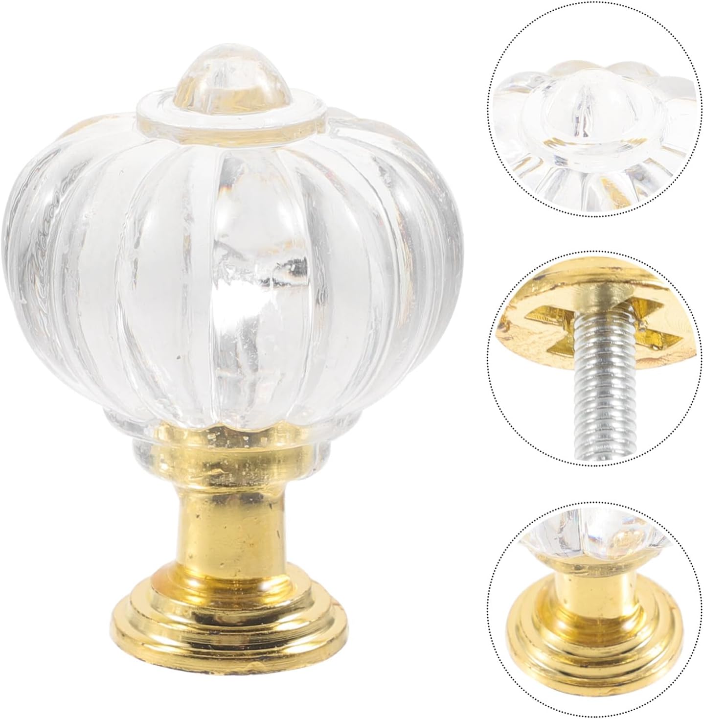 Uonlytech Stylish Crystal Acrylic Knobs 10 Pcs Set for Cabinet Door Pulls Dresser Drawer Handles