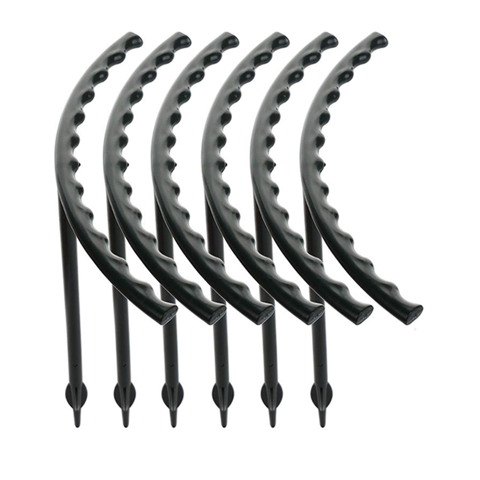 SJDWDX 12 Pcs Semi-Circular Plastic Plant Support Stakes,5.1x5.7 Inch Anti-collapse Bracket,Arcuated Garden DIY Climbing Trellis For Plant Flower Vegetable