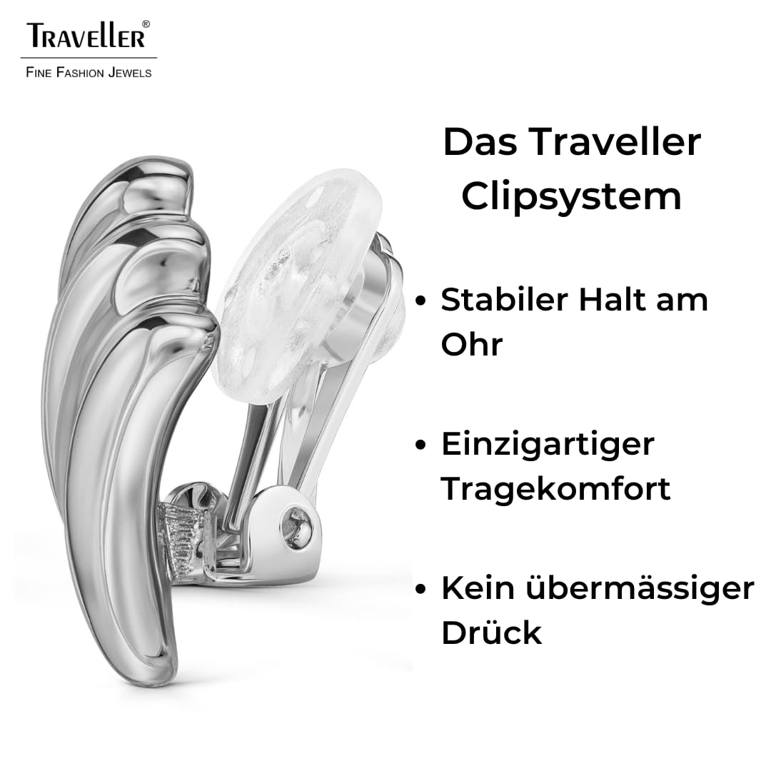 Traveller Ohrclip - Damen - Silberfarben - Platiniert - 17x10 mm - 157770