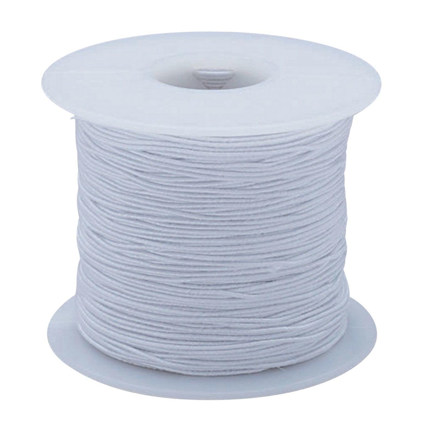 S&S Worldwide White Elastic Cord for Jewelry Making, Arts & Crafts, Medium-Weight, 100 Yard Spool, .7mm Thickness
