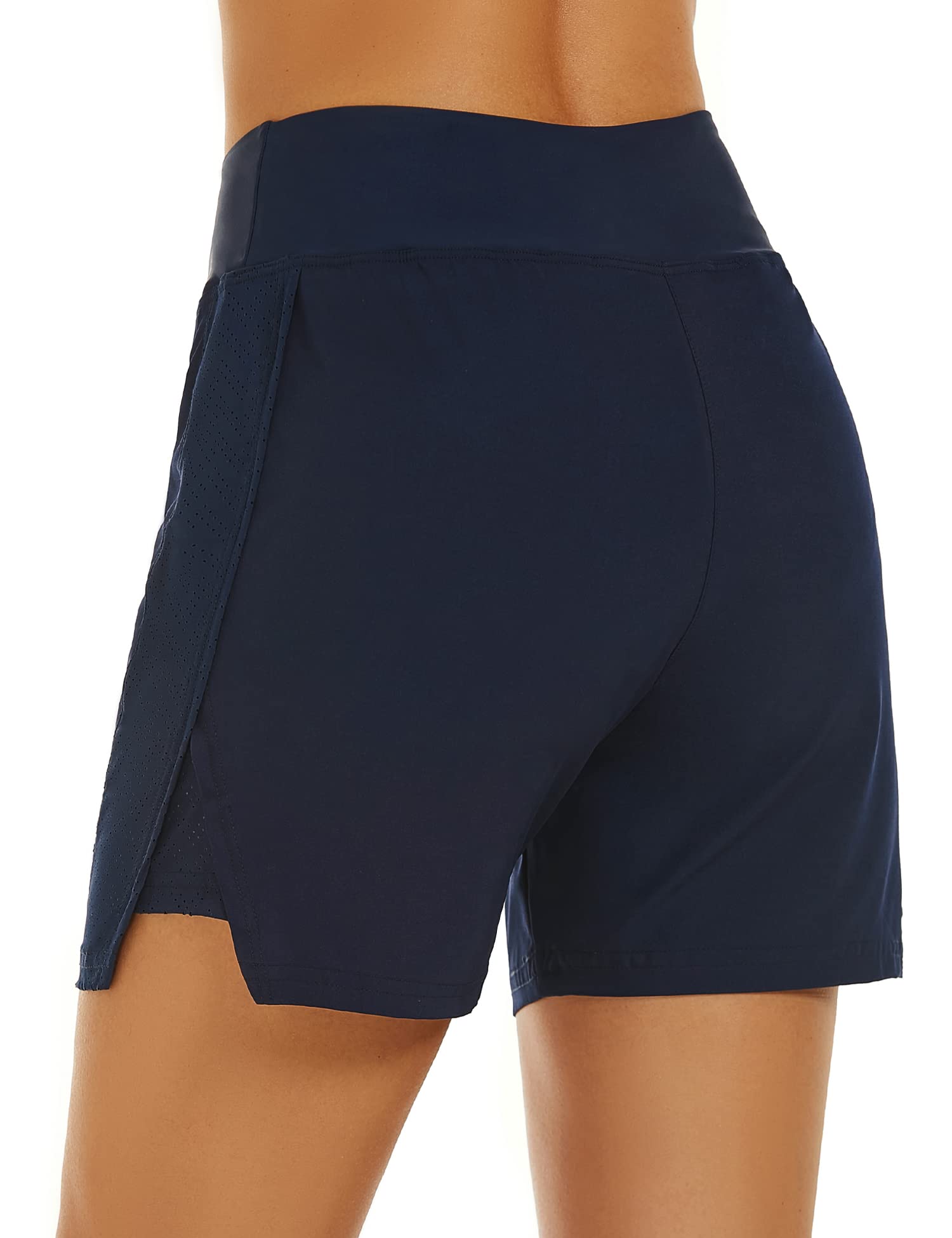 Tournesol Women's 5'' Swim Shorts High Waisted Bathing Suit Bottoms