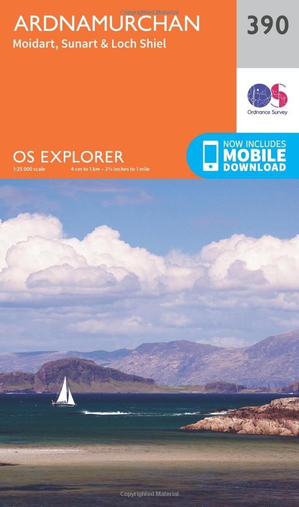 Ordnance Survey Unisex Noa Explorer Map 390 Ardnamurchan And Moidart