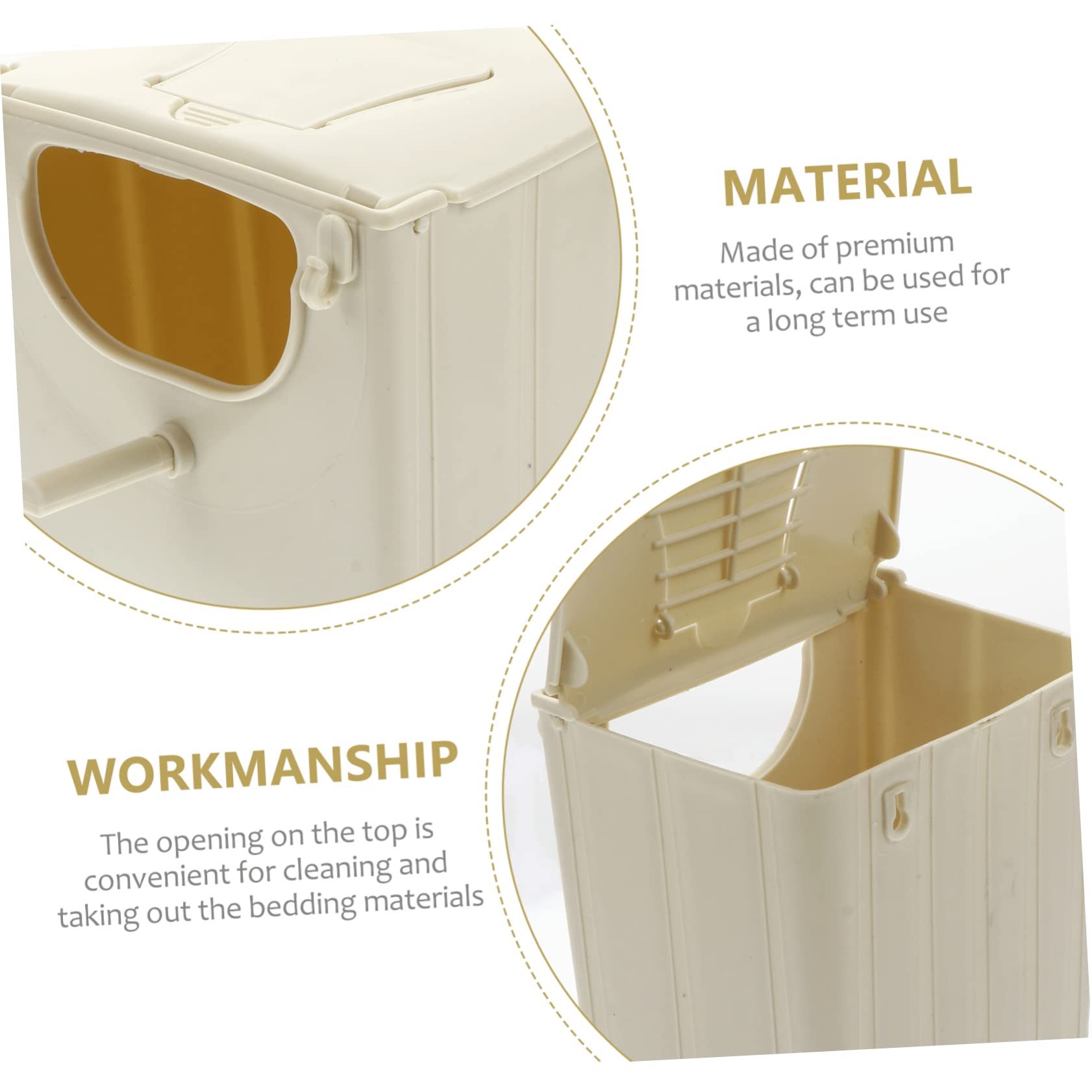 Toyvian 2Pcs Hanging Bird Nest Breeding Box Durable Plastic Incubation Case for Parrots Budgies Lovebirds Bird Supplies for Garden Balcony Decor