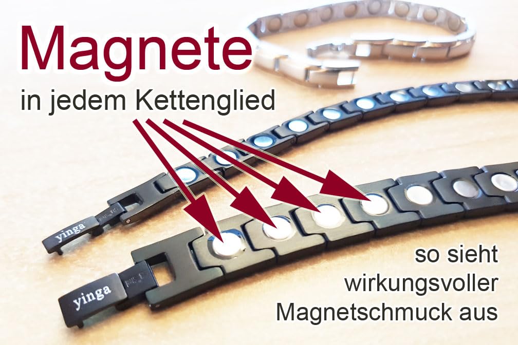 Deutsche Firma & Service | 18 x 4000 Gauss, Extrastarkes Magnetarmband von Yinga-Vital