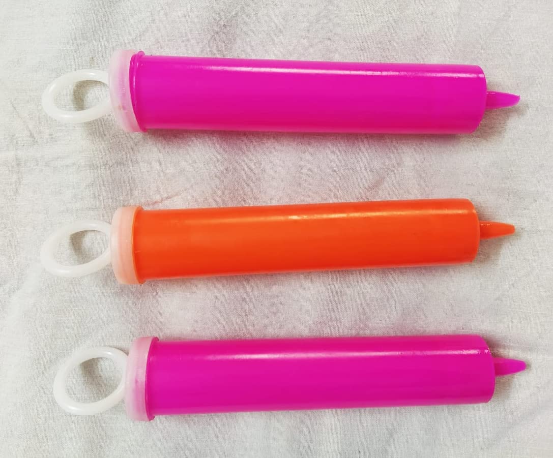 BICHEHoli Festival Pichkari Water Gun Pump Squirt Light Weight Non Toxic Plastic Body for Boys Girls Kids Children Holi Gift (Pink and Orange Colour) Pack of 3