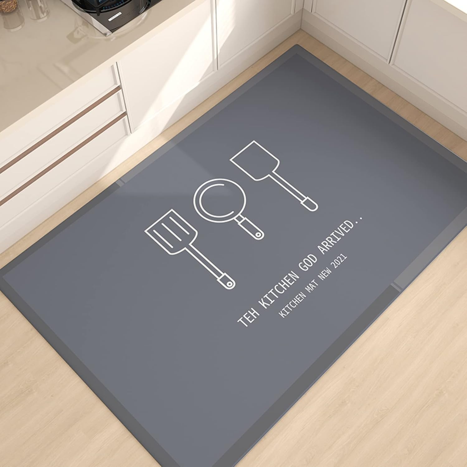 キッチンラグ マット ラグマット 洗濯いらず カーペット 北欧 カラー 柄 100*120cm おしゃれ ホットカーペット対応 新生