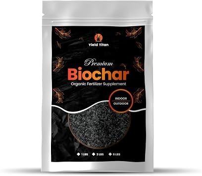 Premium Biochar Organic Fertilizer Supplement for Indoor & Outdoor Plants - Gardening & Agriculture to Improve Structure, Fertility & Health 1 lbs