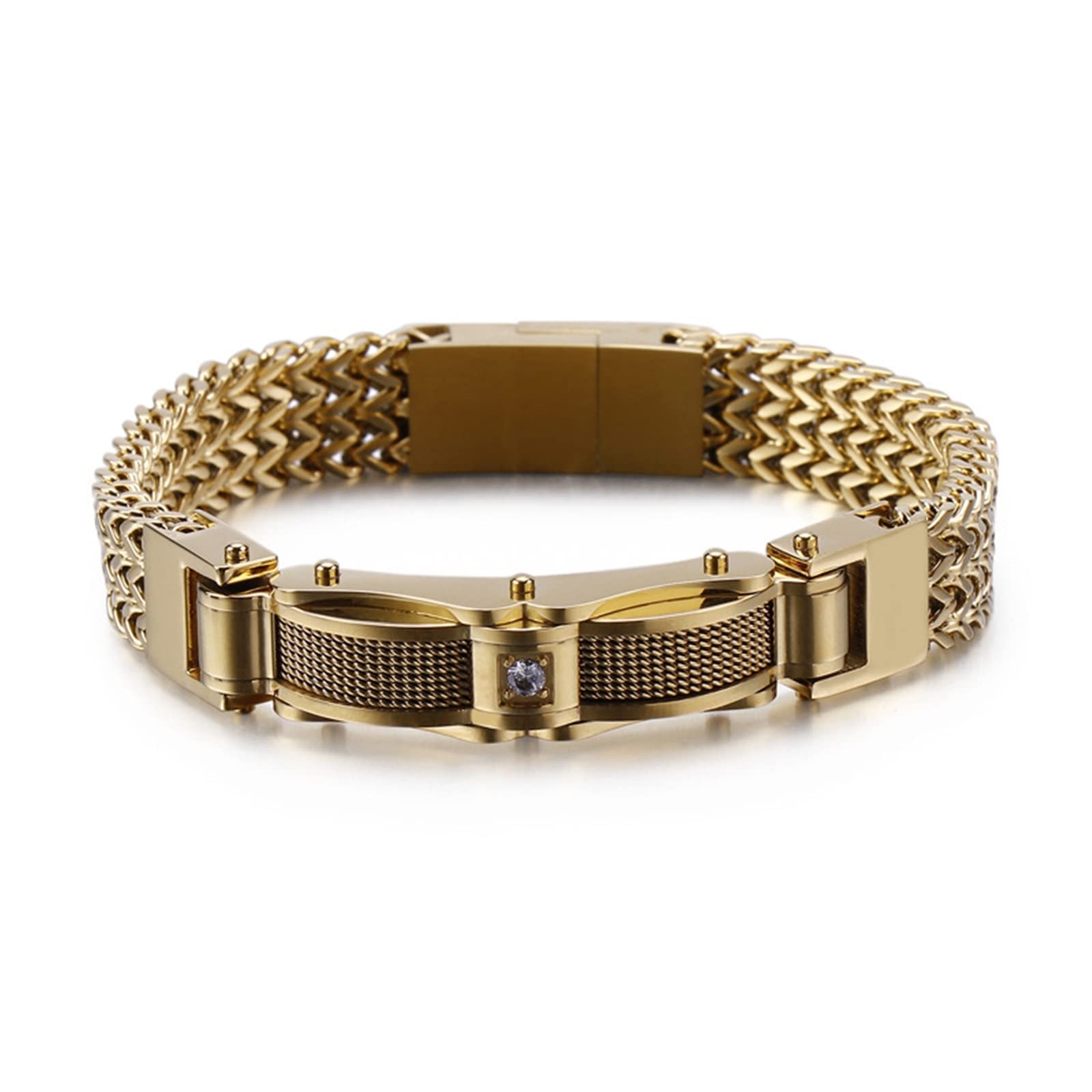 Pulseras para Hombre, Moda De Personalidad Crear Pulseras Oro Regalo para el cumpleaños de San Valentin