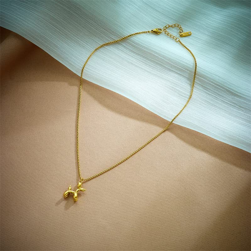 Image of Havilah Necklace for Women Stainless Steel Balloon Dog Pendant Necklace