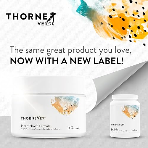 Miniatura 7 de ThorneVET Fórmula saludable para el corazón apoyo cardiovascular para perros y gatos, 90 masticables suaves