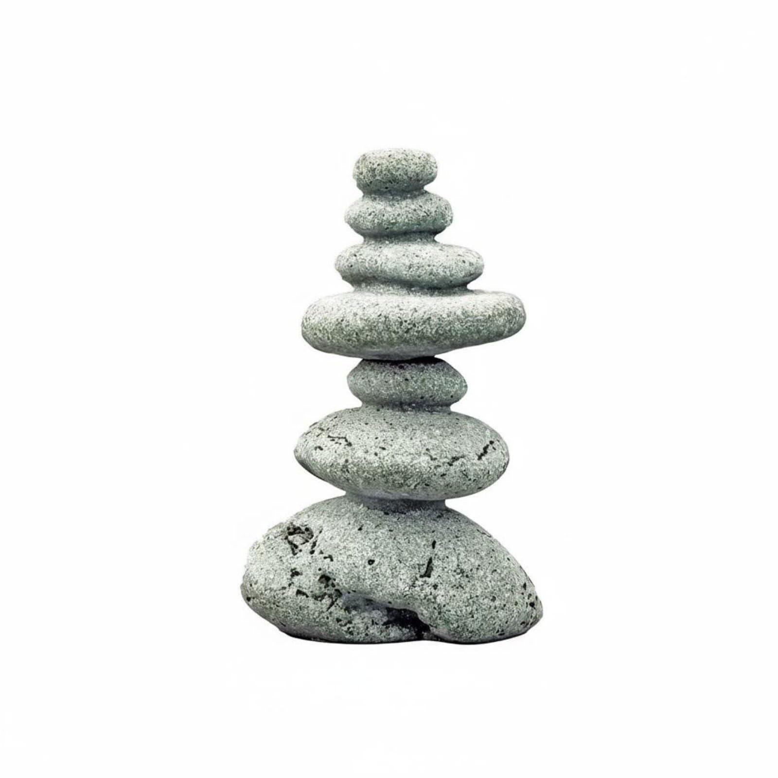 Figura de piedra apilada Guohetuk para transformar espacios vacíos en zonas zen