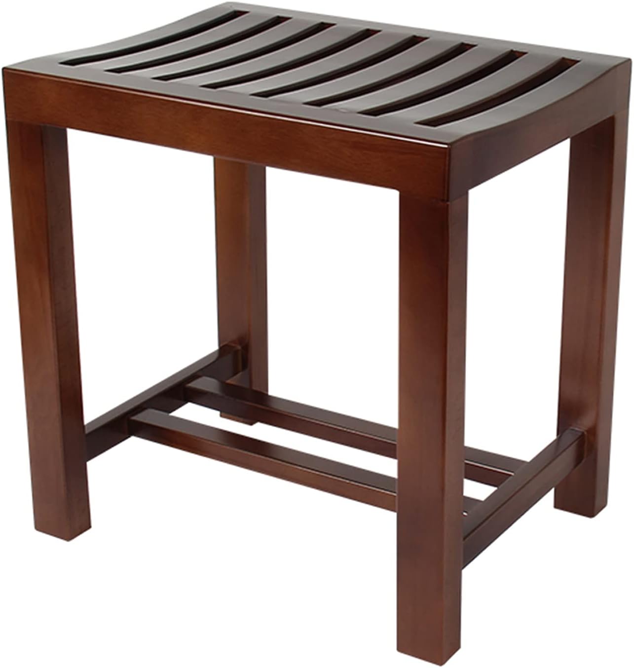 Wood Shower Bench Stool Bathroom Shaving Foot Rest Spa Sauna Seat Bathing Seat for The Elderly Disabled Indoor Outdoor Patio Garden Yard,Capacity 250KG