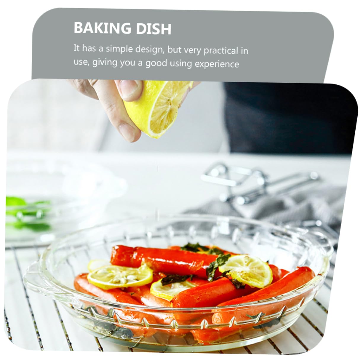 Piatto in Vetro Borosilicato Bianco per Forno e Microonde | Resistenza alle Alte Temperature, Conduzione Uniforme del Calore, Teglia per Cottura e Servizio