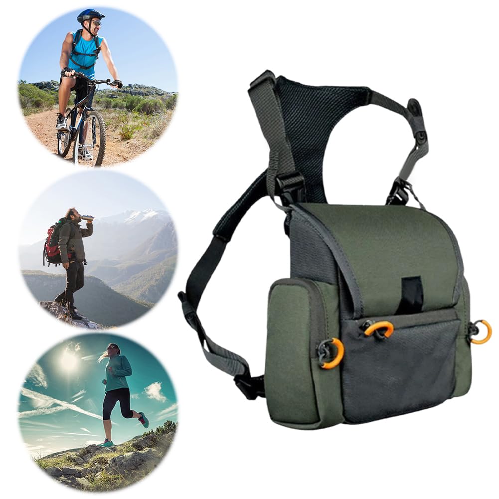 Arnés Fora Prismáticos, Arnés Ajustable Fora Prismáticos con Funda Impermeable Fora Lluvia y Bolsa Impermeable Fora Medidor de Distancia, Estuche Grande Fora Prismáticos Fora Caza