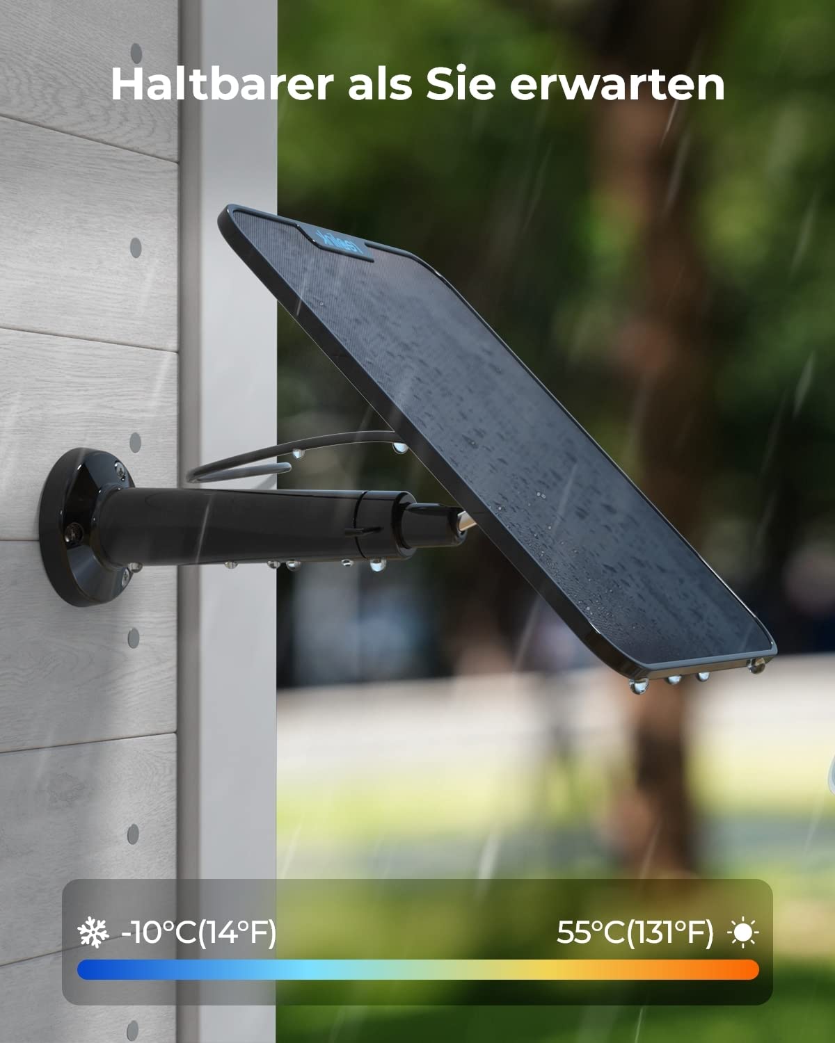 Reolink 6W Solarpanel für Akku Überwachungskamera Aussen, USB, Solar WLAN IP Kamera Outdoor, 360° Halterung, Schwarz