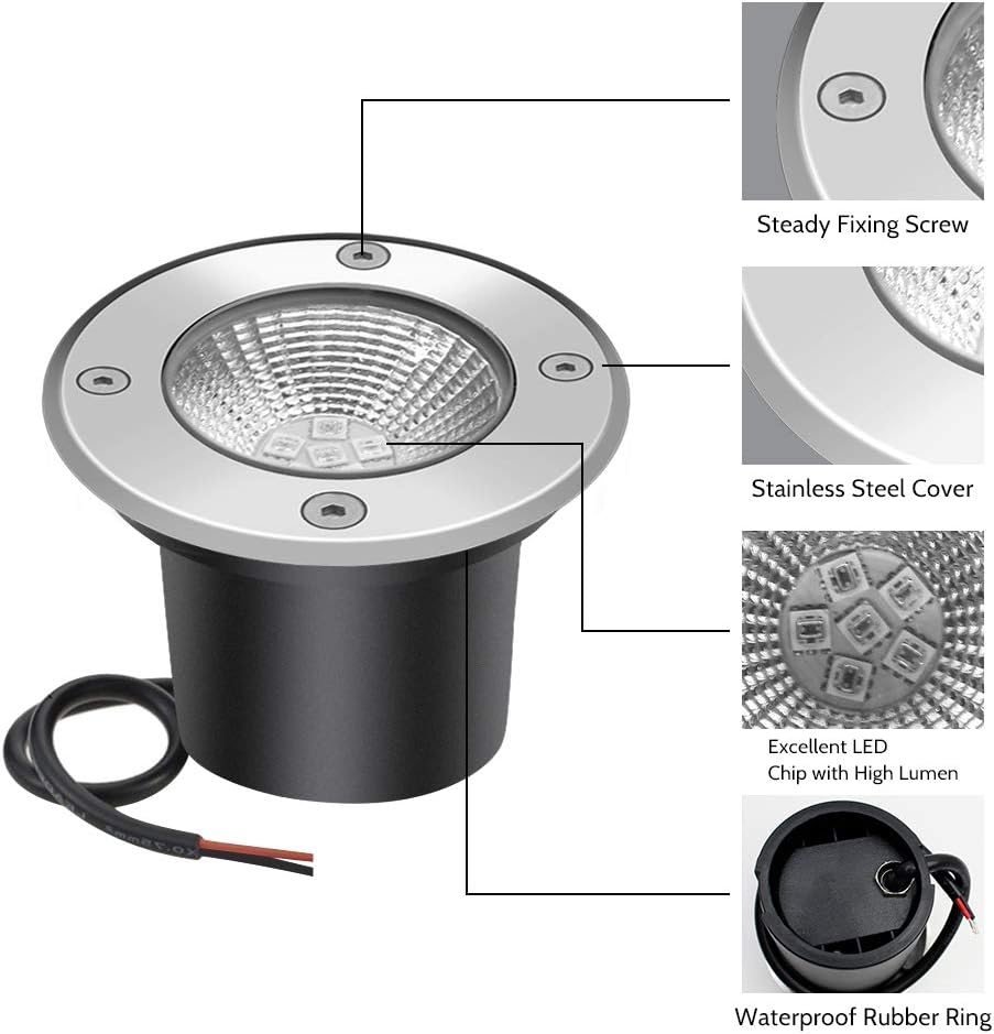 🔥 Cashback up to 70% Landscape Lighting 3W RGB LED Remote Color Changing Landscape Lights DC12V Ground Lights IP67 Waterproof Garden Lights 16 Colors and 4 Changing Modes Outdoor Lighting Spotlights (6 Pack)