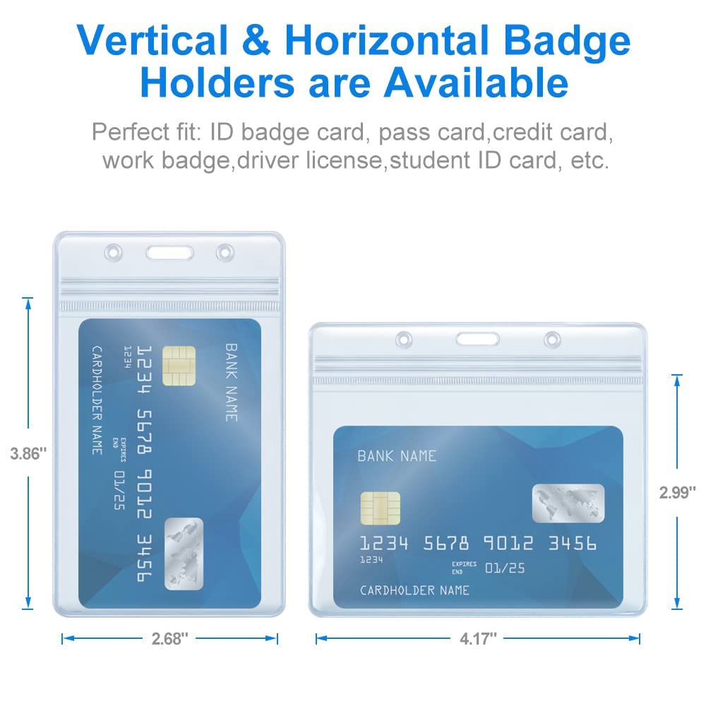Buy 6PCS ID Card Holders, Vertical & Horizontal ID Badge Holder