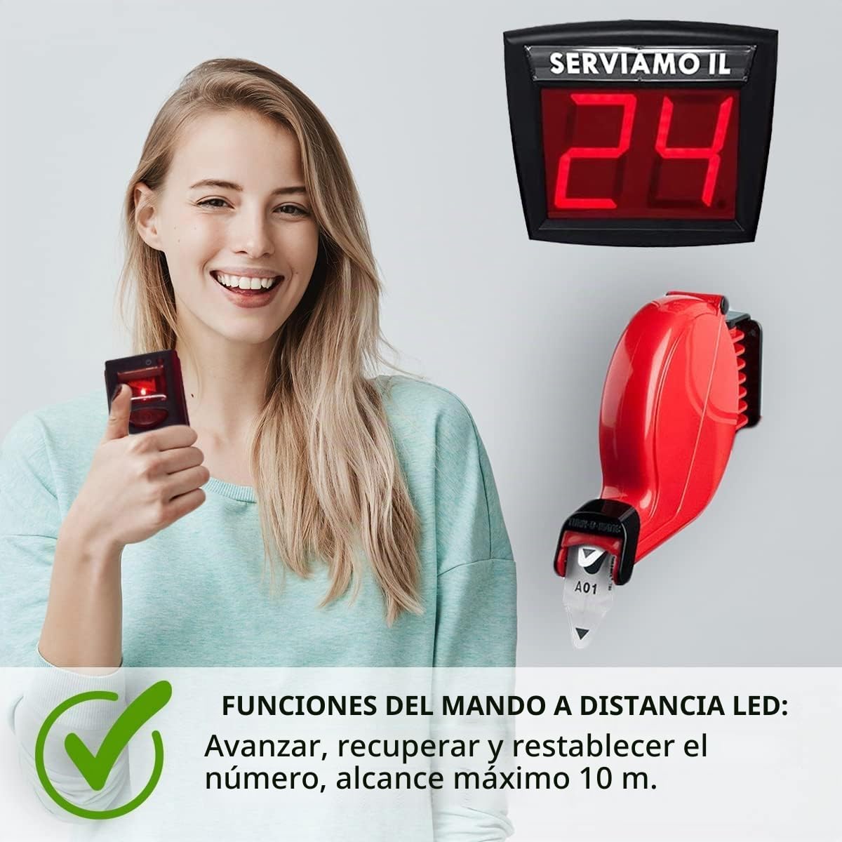 SISTEMAS DE TURNOS Y GESTIÓN DE COLAS COMPLETO INALÁMBRICO
