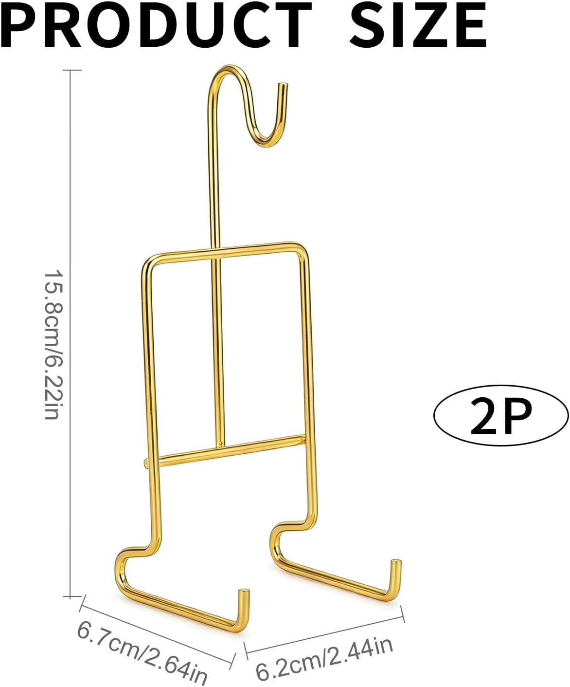 2 Pcs Tea Cup and Saucer Display Stand Metal Saucer Organizer Plate Desktop Coffee Mug Hanger Stand Tray Easel Holder Storage Rack for Afternoon Tea Party Cabinet Counter Bar