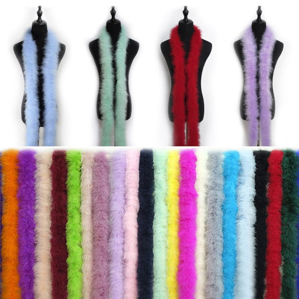 Federboa 2 Meter Orange - Leichter Federschal Für Karneval & Partys (2 Stück)