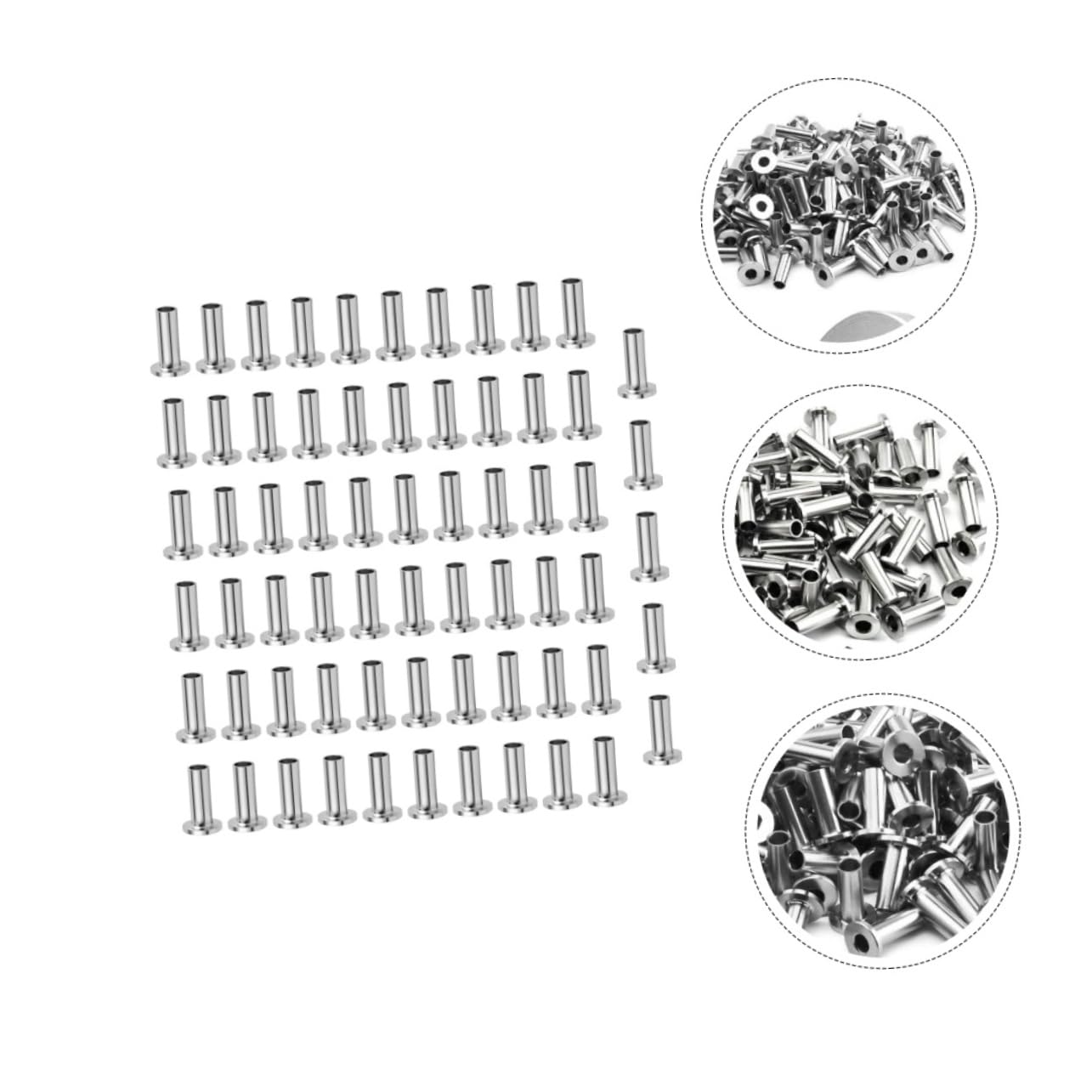 POPETPOP 65pcs Stainless Steel Deck Cable Protective Sleeves with Drill Bit Balustrade Cable Protector for Railing Projects