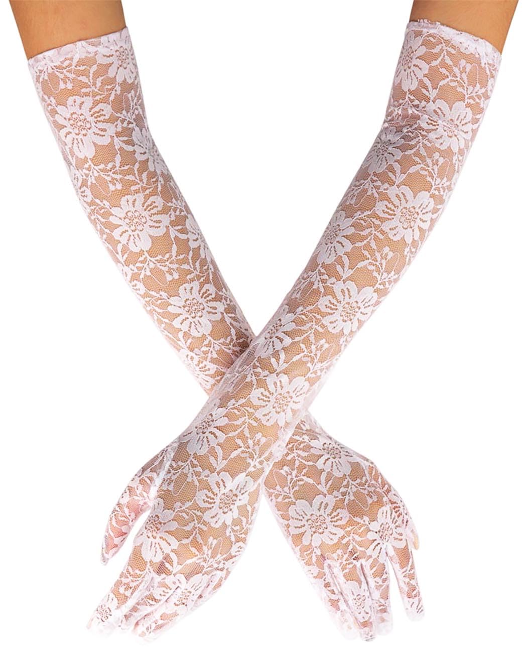 Floral Lace Gloves Long Lace Gloves