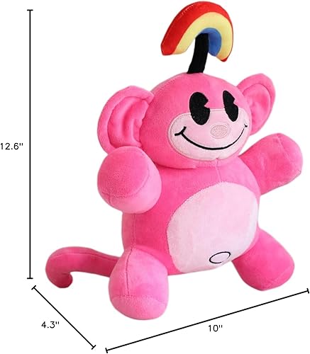Miniatura 9 de 7 piezas de peluche de mono arcoíris, 12 pulgadas KND Rainbow Monkey Peluches de peluche de animales de peluche, recuerdo de fiesta de cumpleaños