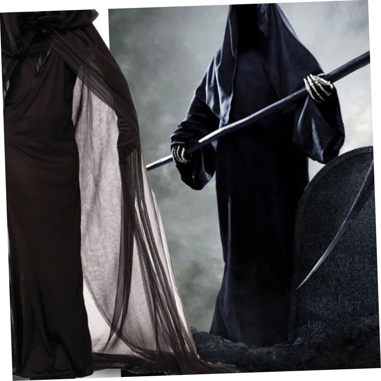 LIFKOME 3 Piezas Disfraz De Bruja Para Mujer Para Actuación Vestido De Bruja Disfraz De Fantasma Vestido Gotico Disfrazada Ropa Gótica Disfraces De Halloween Para Mujeres Black