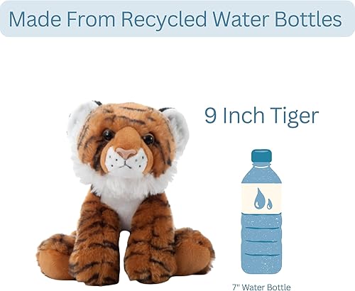 Miniatura 8 de The Petting Zoo Tiger Stuffed Animal, Gifts for Kids, Wild Onez Zoo Animals, Tiger Plush Toy 9 inches