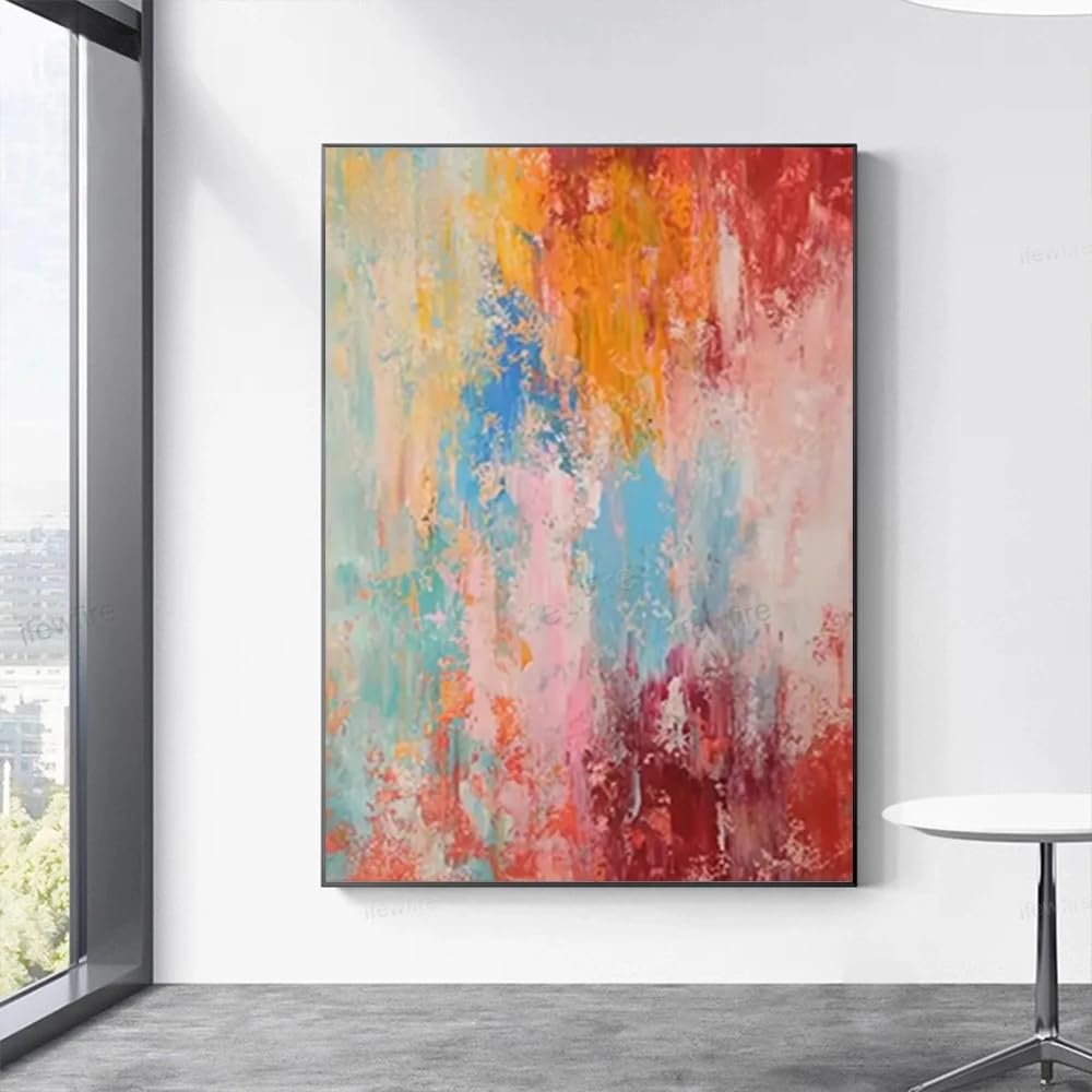 LMYSXAOZ Prints On Canvas Painting Color Abstract Oil Wall Home Living Room Decoration Bedroom Office Decoration(70x110cm/Frameless)