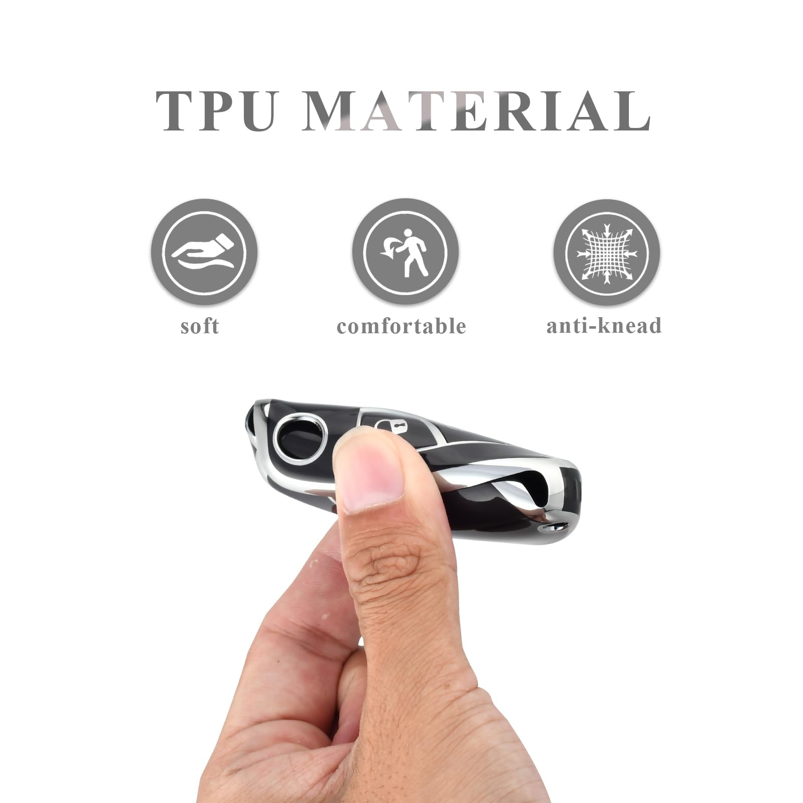 ASARAH Silikon Schlüsselhülle Für FIAT - Sea Blue Autoschlüssel Cover