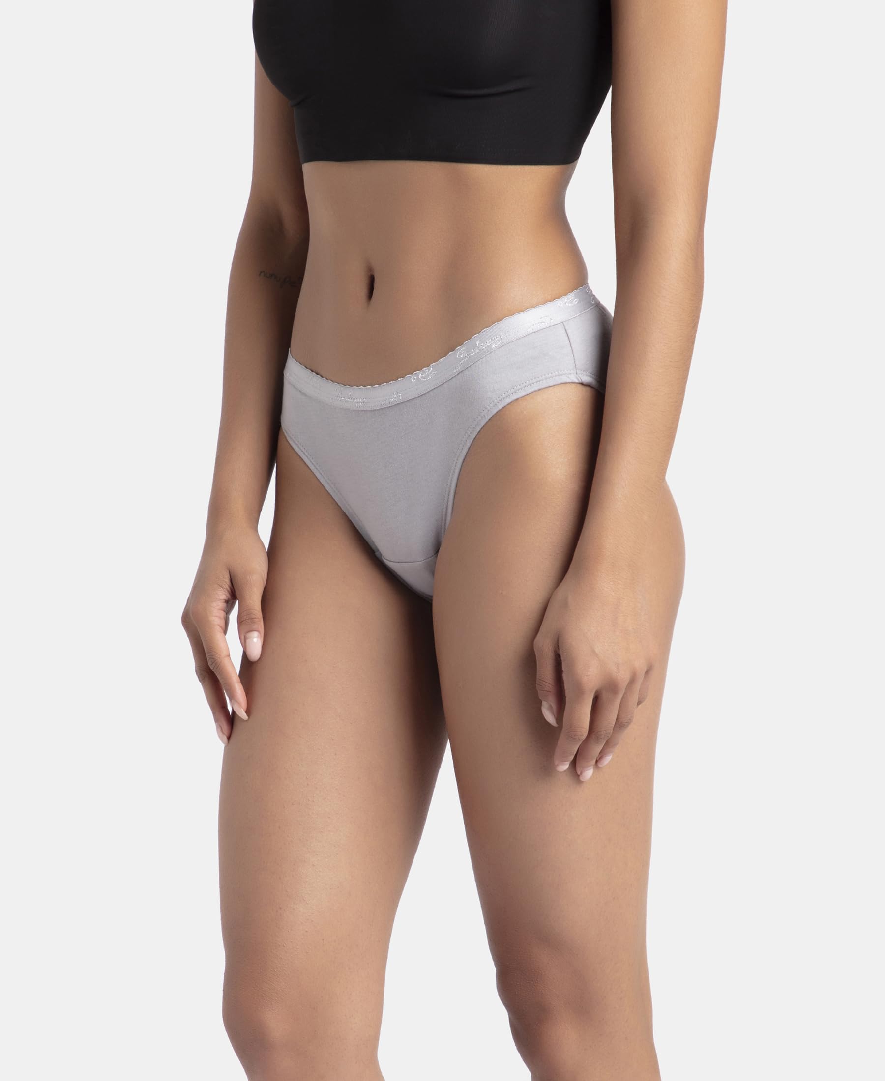 Jockey Women's Cotton Bikini (Pack of 3) (1525_Light Assorted_M_Light Assorted_M) - Image 9 thumbnail