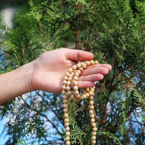 Healthandyoga(Tm) Naturesooth Mala Beads - Superior Grade Tulsi Wood #TOP3