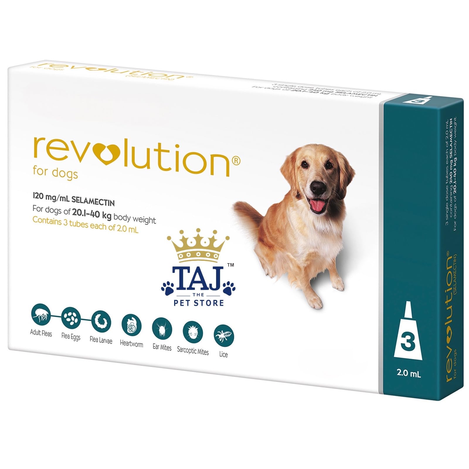 (Imported) TAJ Revolution Spot on for Dogs of 20-40 kg||The Original and Awarded||Pack of 3 Tubes (B0DDWD4YCJ) Amazon Price History, Amazon Price Tracker