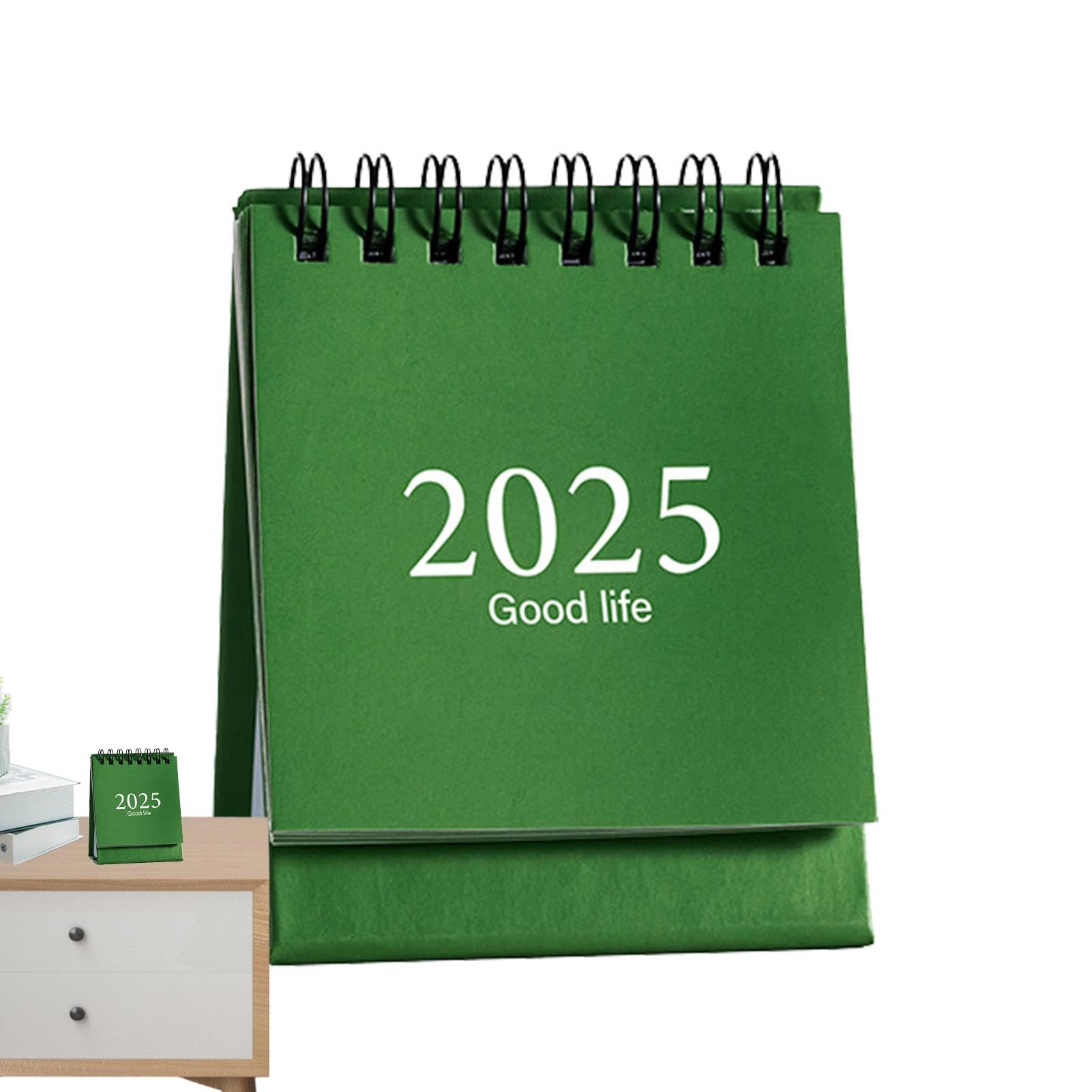 Desk Calendar Small Standing | 360 Degree Page Turning Small Desk Calendar Flipping | 2025 Double-Sided Standing Flipping, Portable Calendar, Monthly Flipping Schedule For Appointments