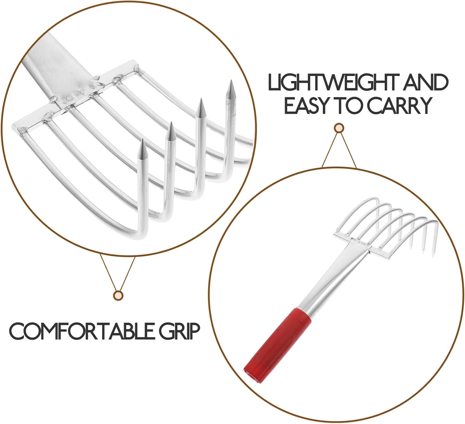 Abaodam Ergonomic Rake for Beach Shell Digging Lightweight and Portable Seafood Harvesting Tool with Comfortable Handle for Easy Shelling and Sifting