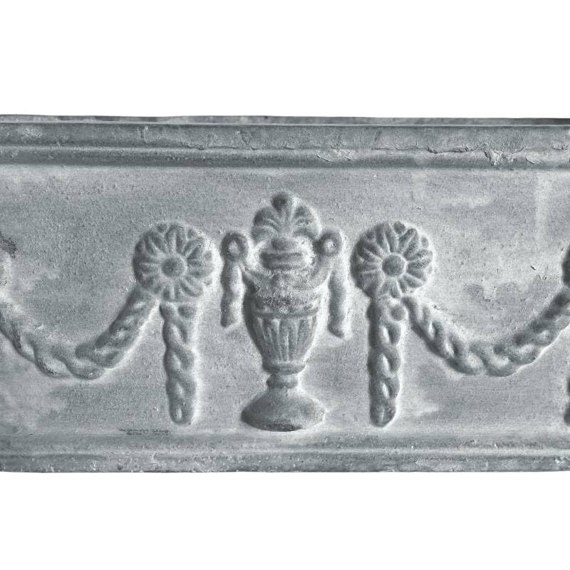 Jardiniere de Balcon ou Fenêtre Balconnière Vasque Bac en Fonte Grise 12x15,5x36cm