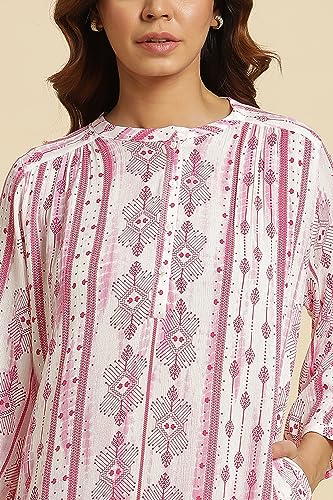Image of W for Woman Women's Viscose Relaxed Fit Casual Kurta